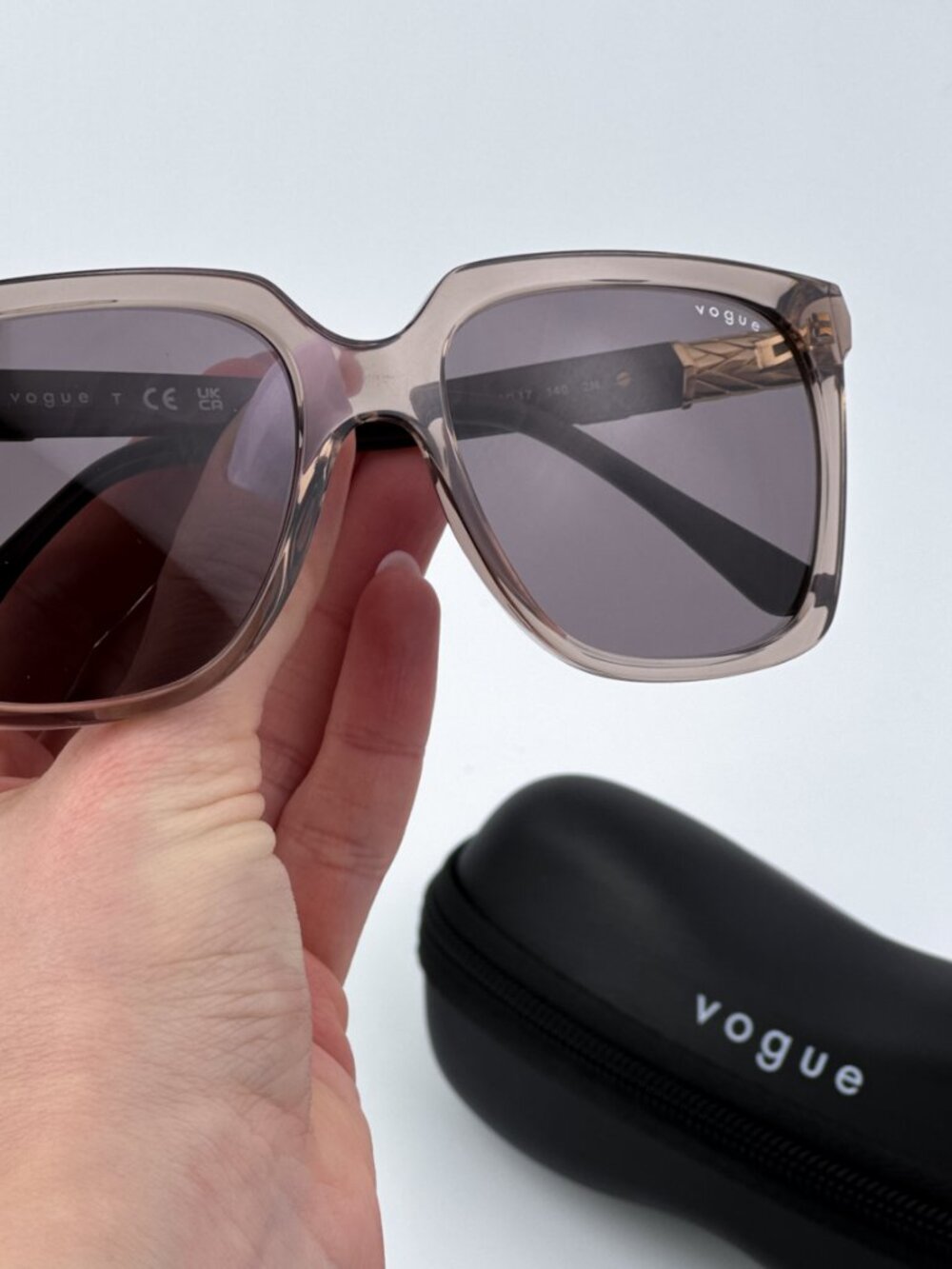 VOGUE VO5476SB 29407N54 TRANSPARENT BROWN SQUARE SUNGLASSES